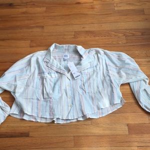 Long sleeved gauze shirt